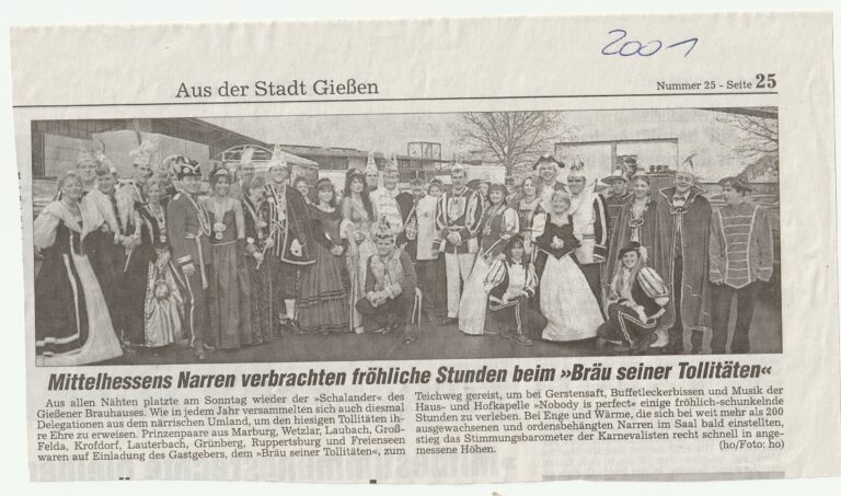 Das Prinzenpaar der Kampagne 2000/01
