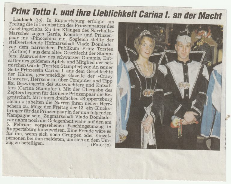 Das Prinzenpaar der Kampagne 2005/06