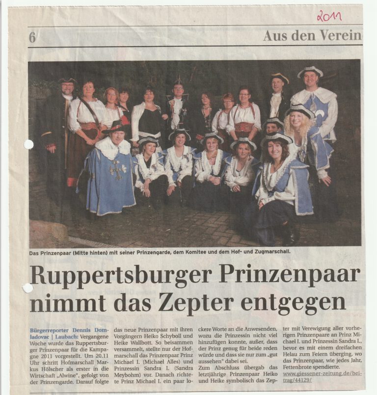 Das Prinzenpaar der Kampagne 2010/11
