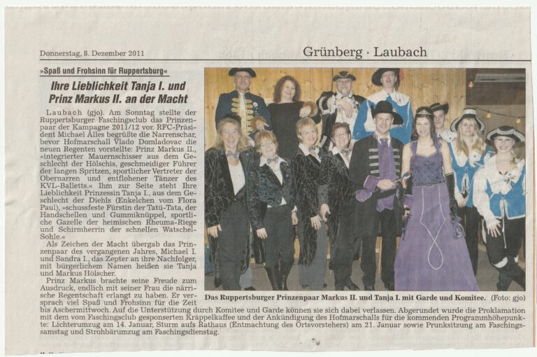 Das Prinzenpaar der Kampagne 2011/12